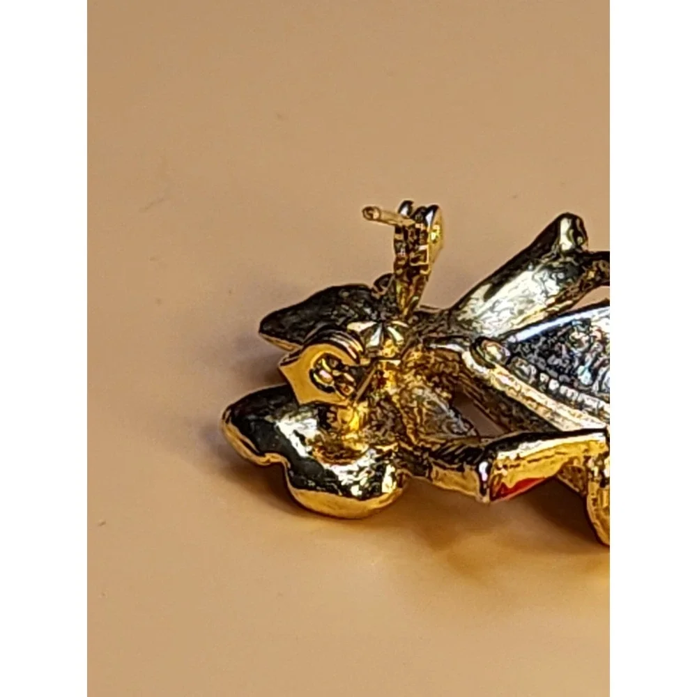 Vtg GERRY's Brooch Pin Lantern Candle Lit Lamp Enamel Gold‎ Tone FREE $HIPPING!!
